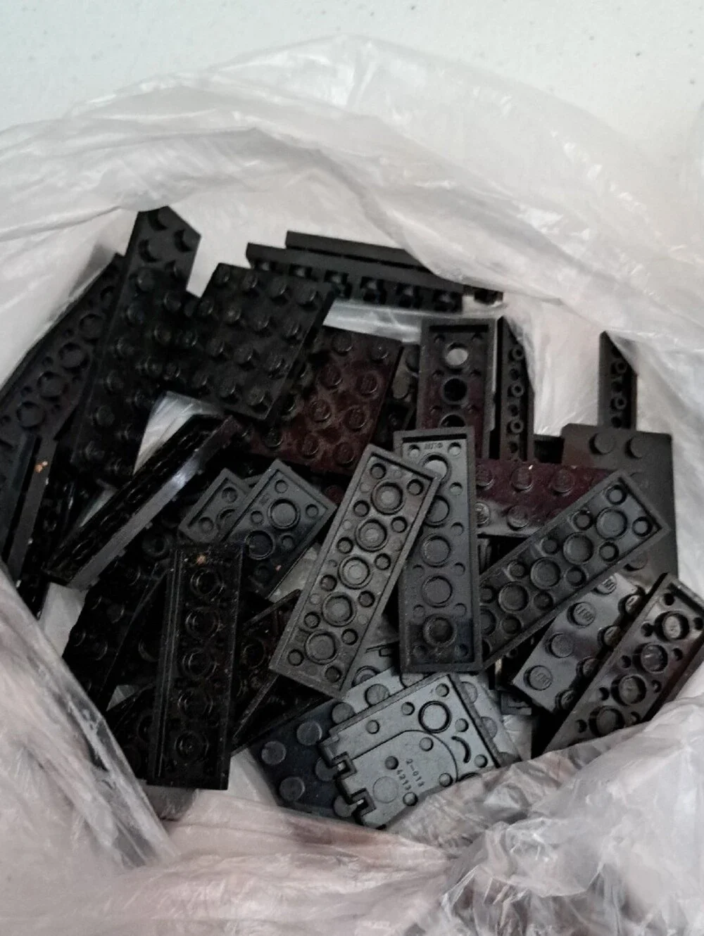 Lego Black Assorted Building Bricks and Vehicle Pieces